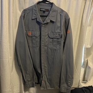 Mens HAWX FR work wear button up